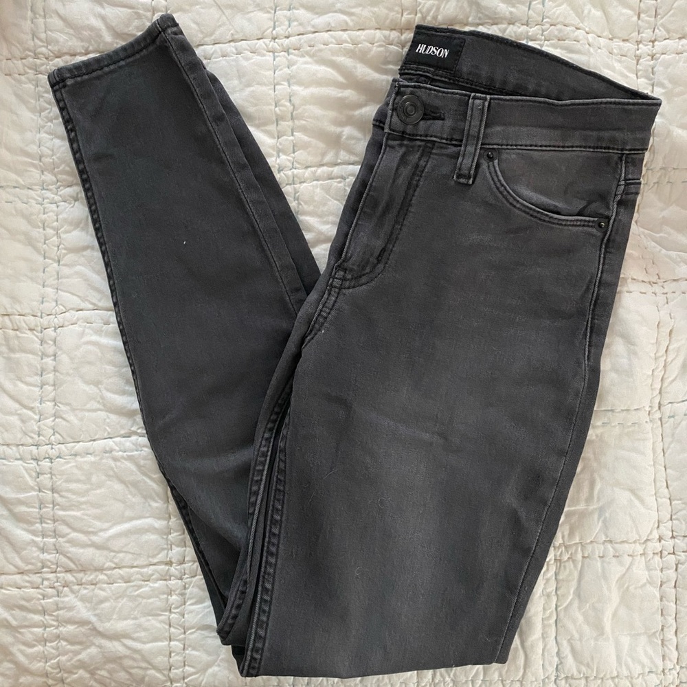 Hudson Jeans Size 24 Dark Gray Midrise Skinny